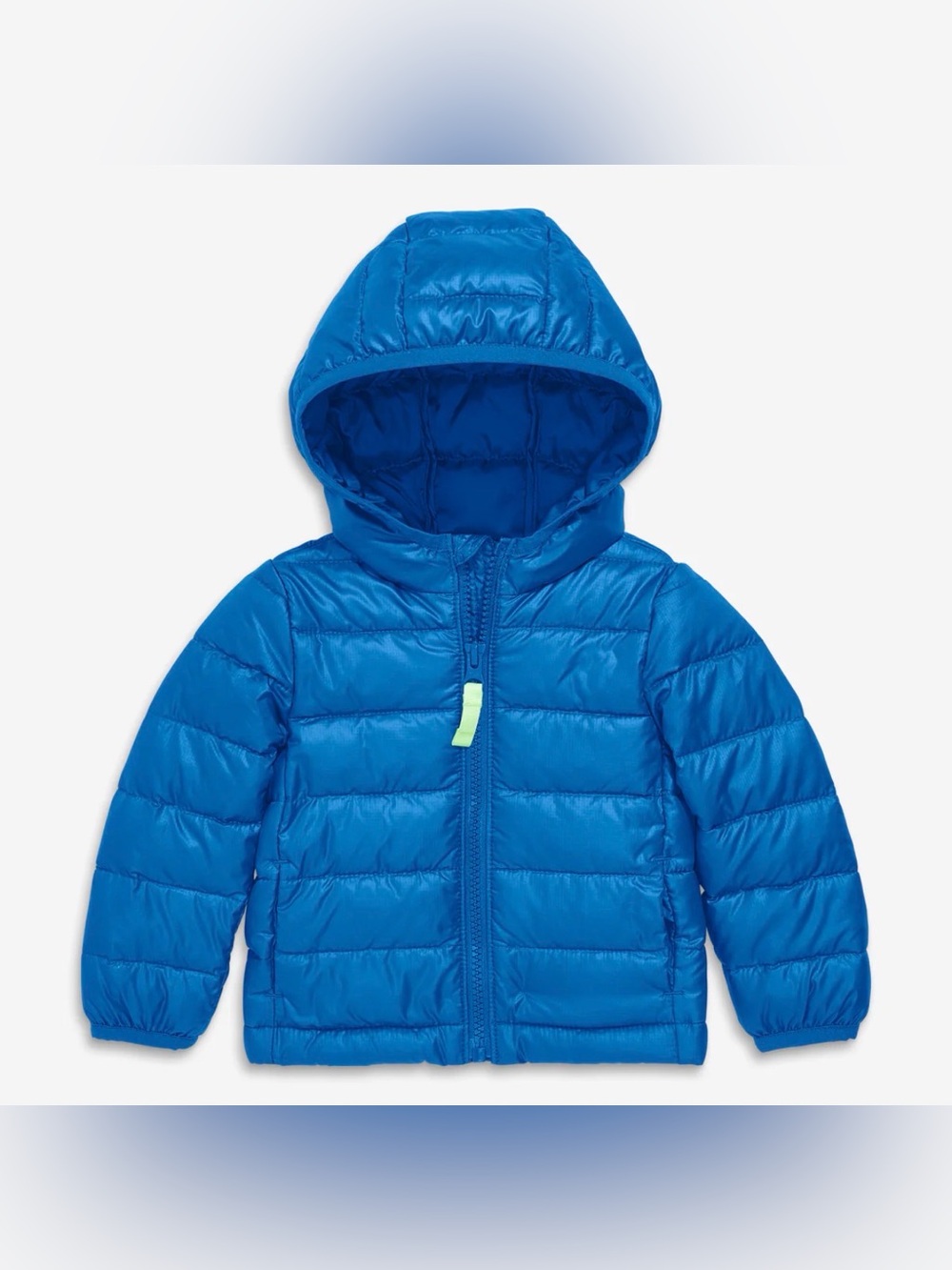 PRIMARY Kids Lightweight Puffer Jacket in Blueberry - 12-18M